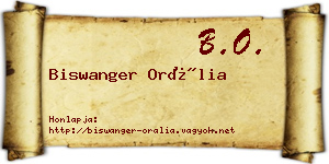 Biswanger Orália névjegykártya